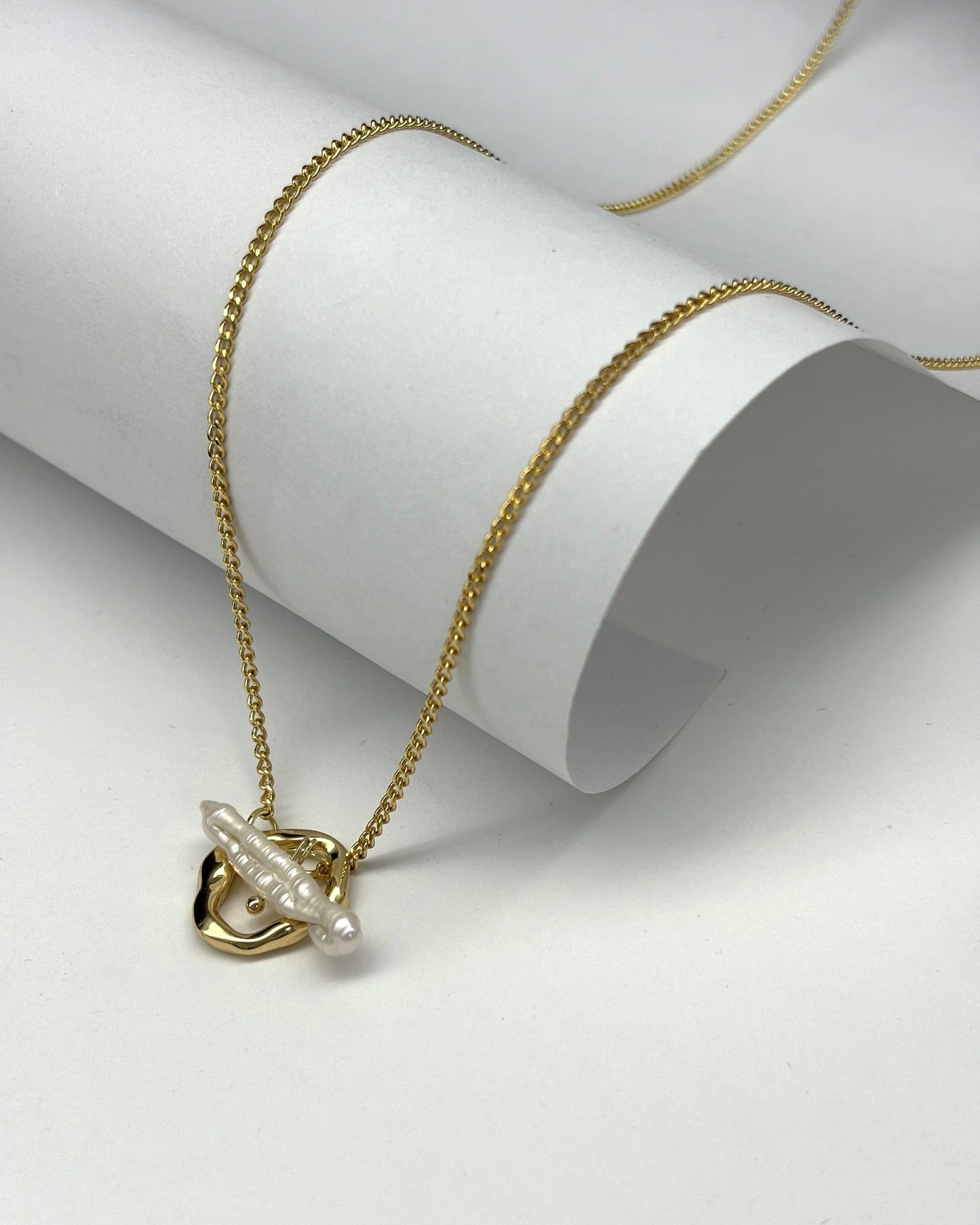 Double Design Baroque Pearl Pendant