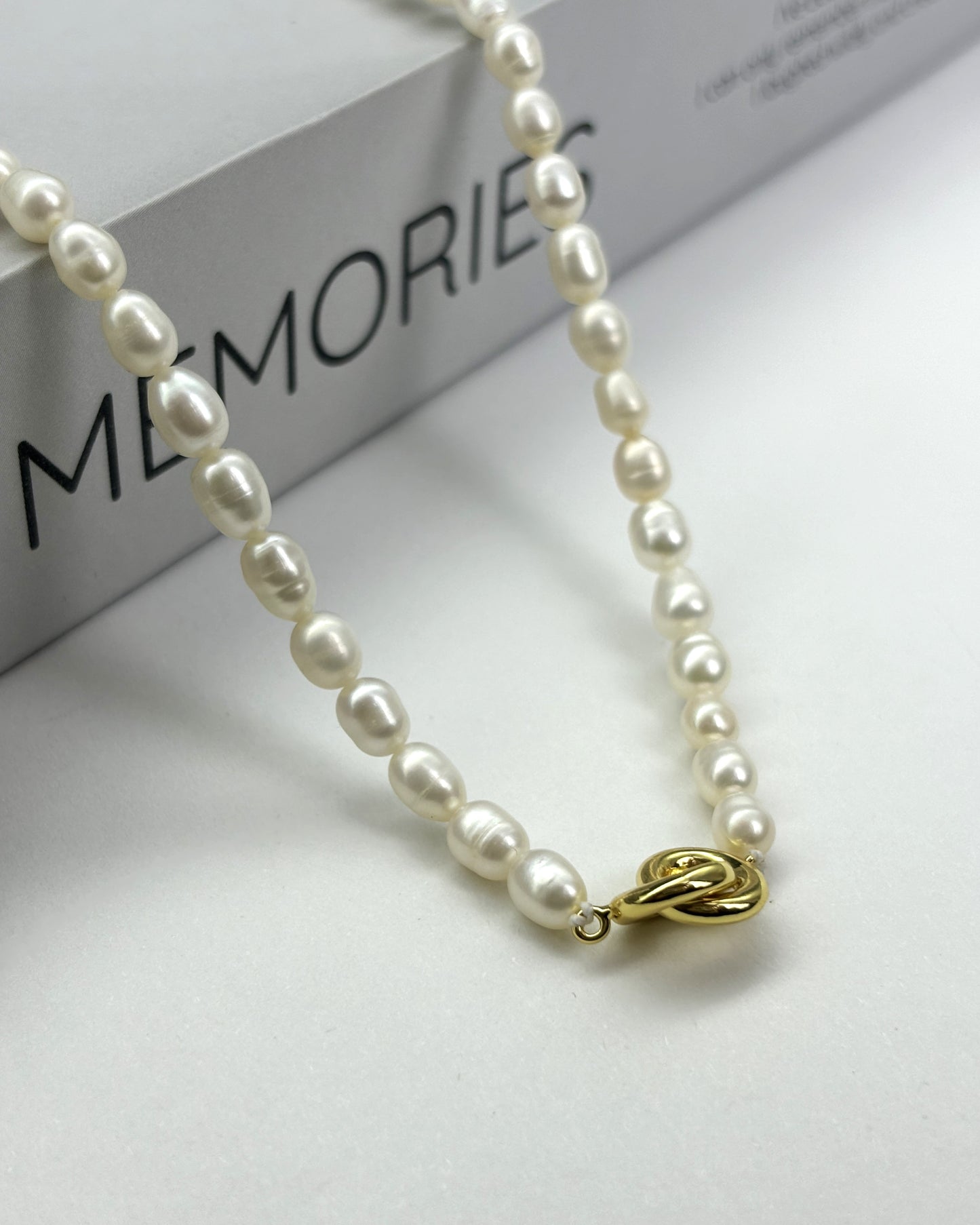 Natural Pearl Fashion Versatile Double Ring Necklace
