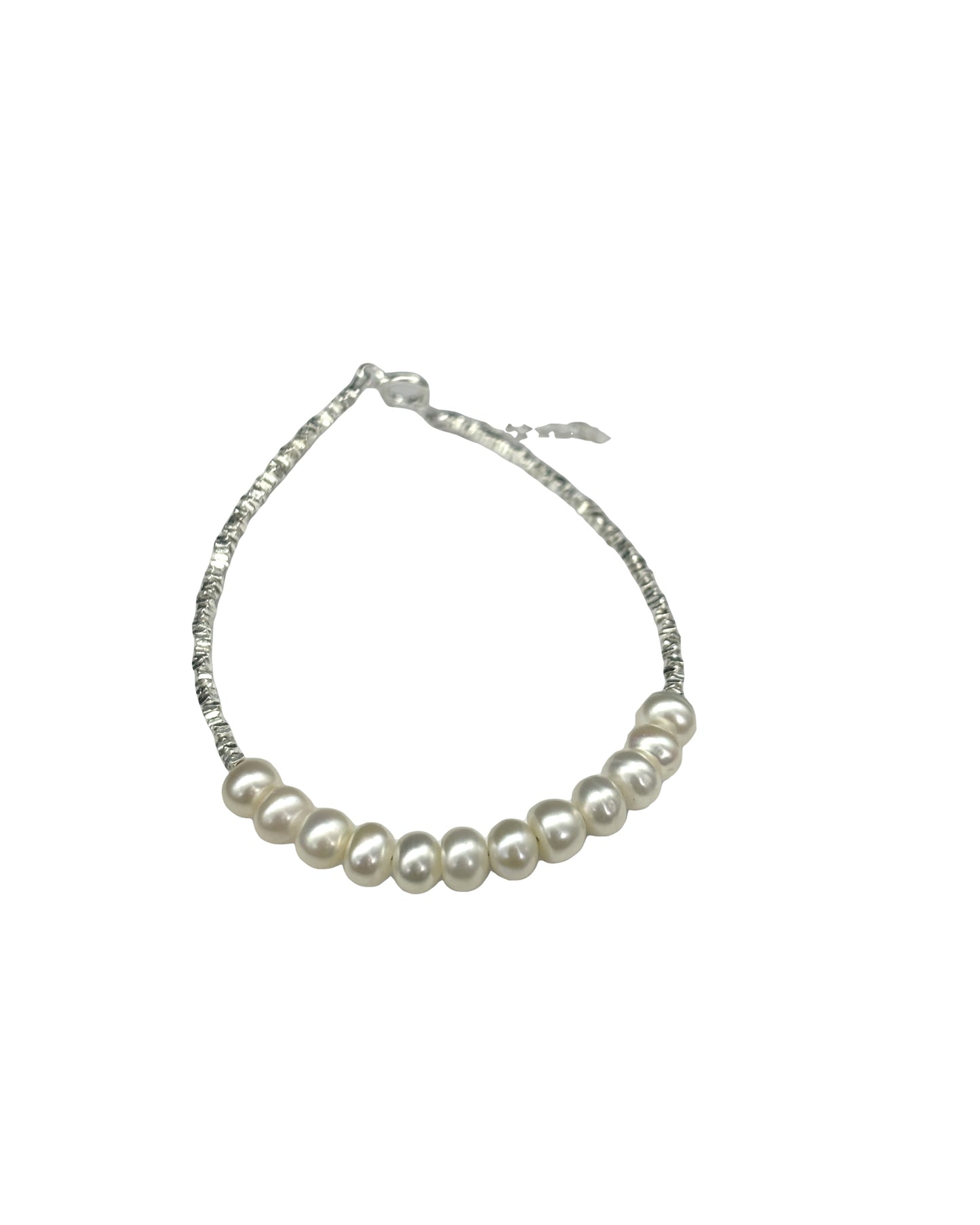 Natural Pearl Design Silver Bracelet
