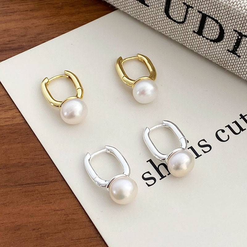 Special-shaped pearl earrings