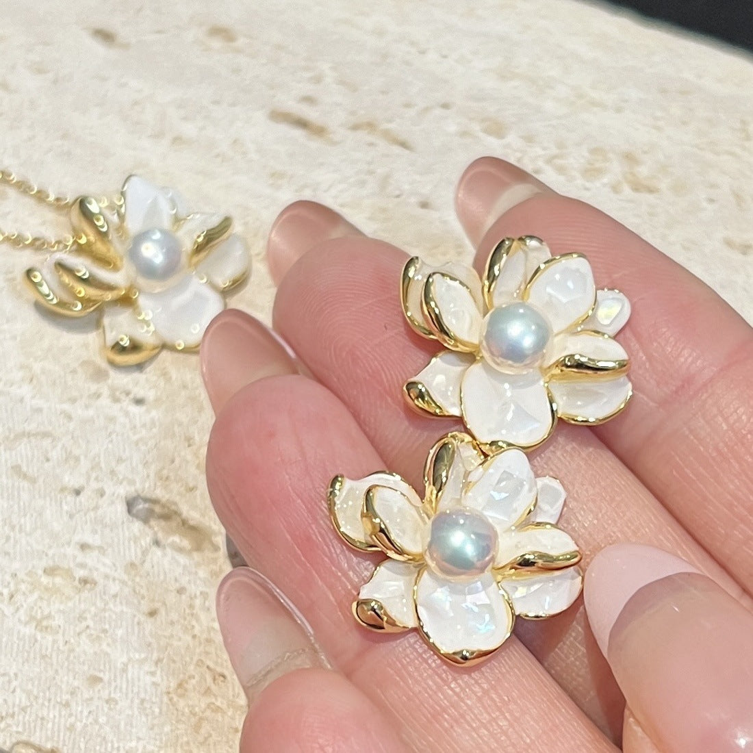 Natural Pearl Flower Series Design Set