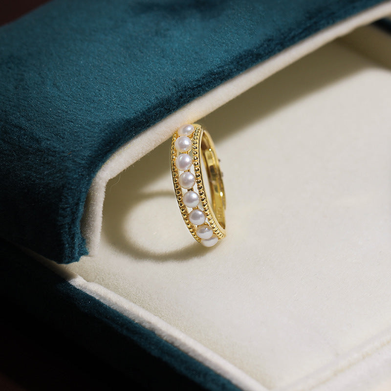 Vintage court pearl ring