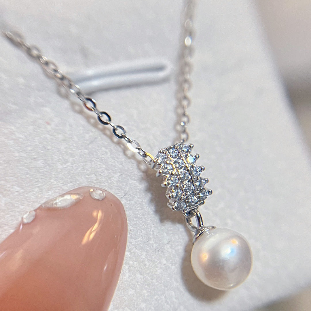 Sterling Silver Natural Pearl Princess Design Set