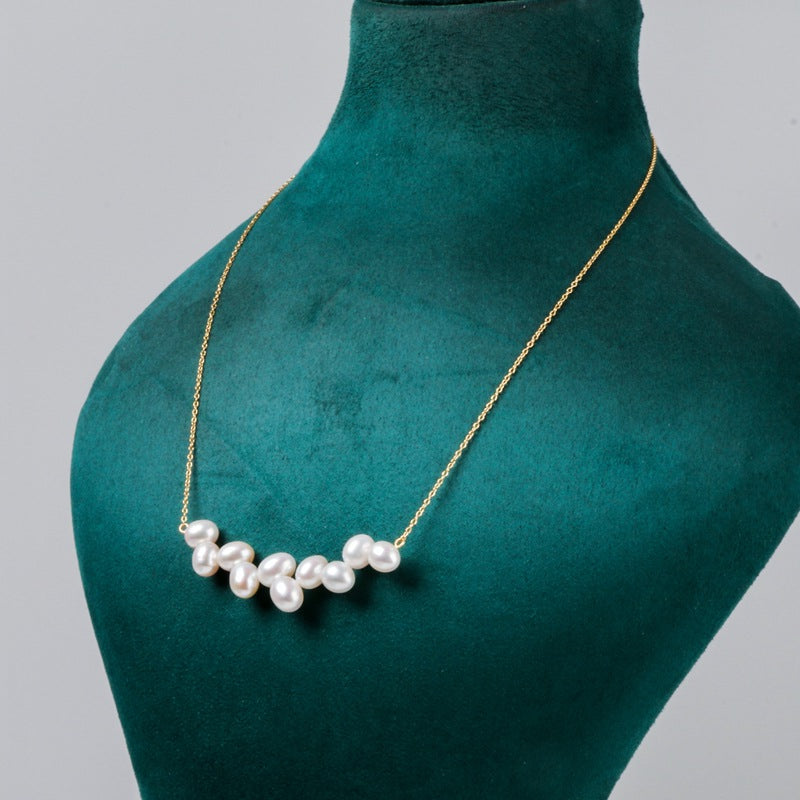 Design natural pearl necklace