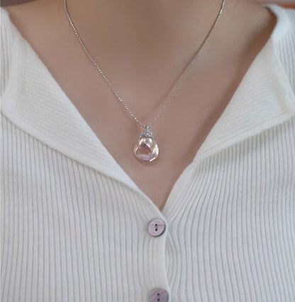 Natural Baroque Pearl Niche Light Luxury Silver Necklace