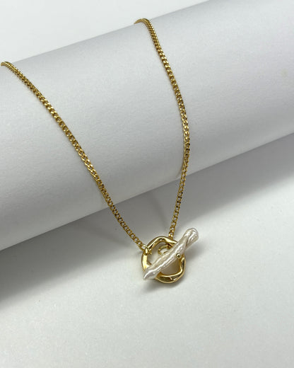 Double Design Baroque Pearl Pendant