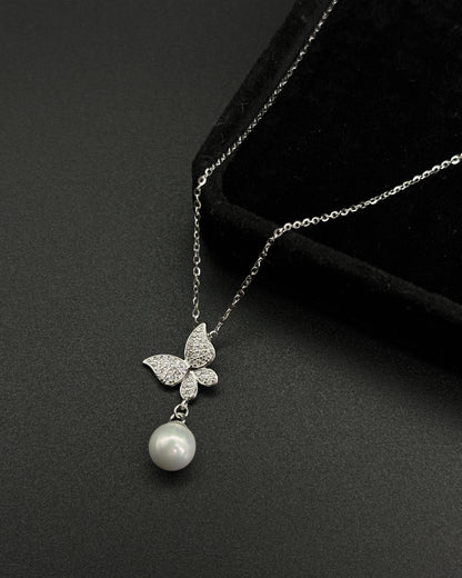 Butterfly Natural Freshwater Pearl Necklace