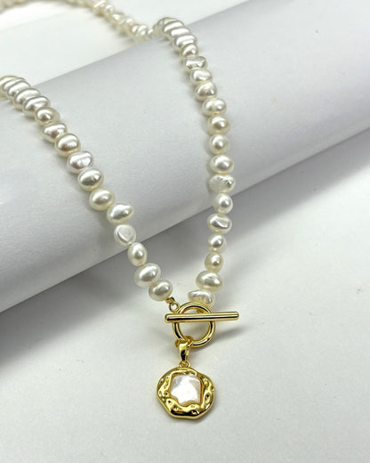 Baroque special-shaped natural freshwater pearl necklace