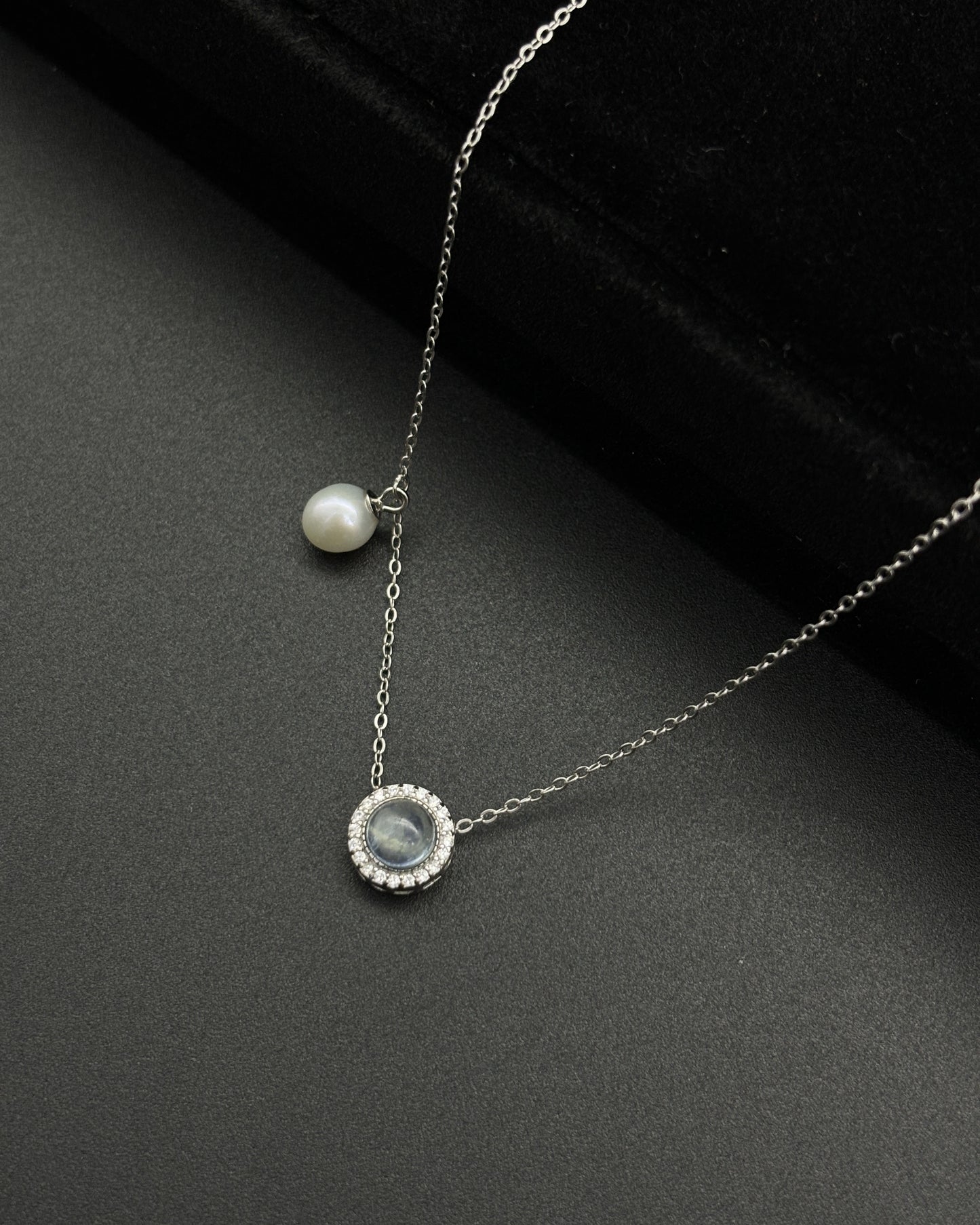 Light Luxury Aquamarine Pearl Necklace