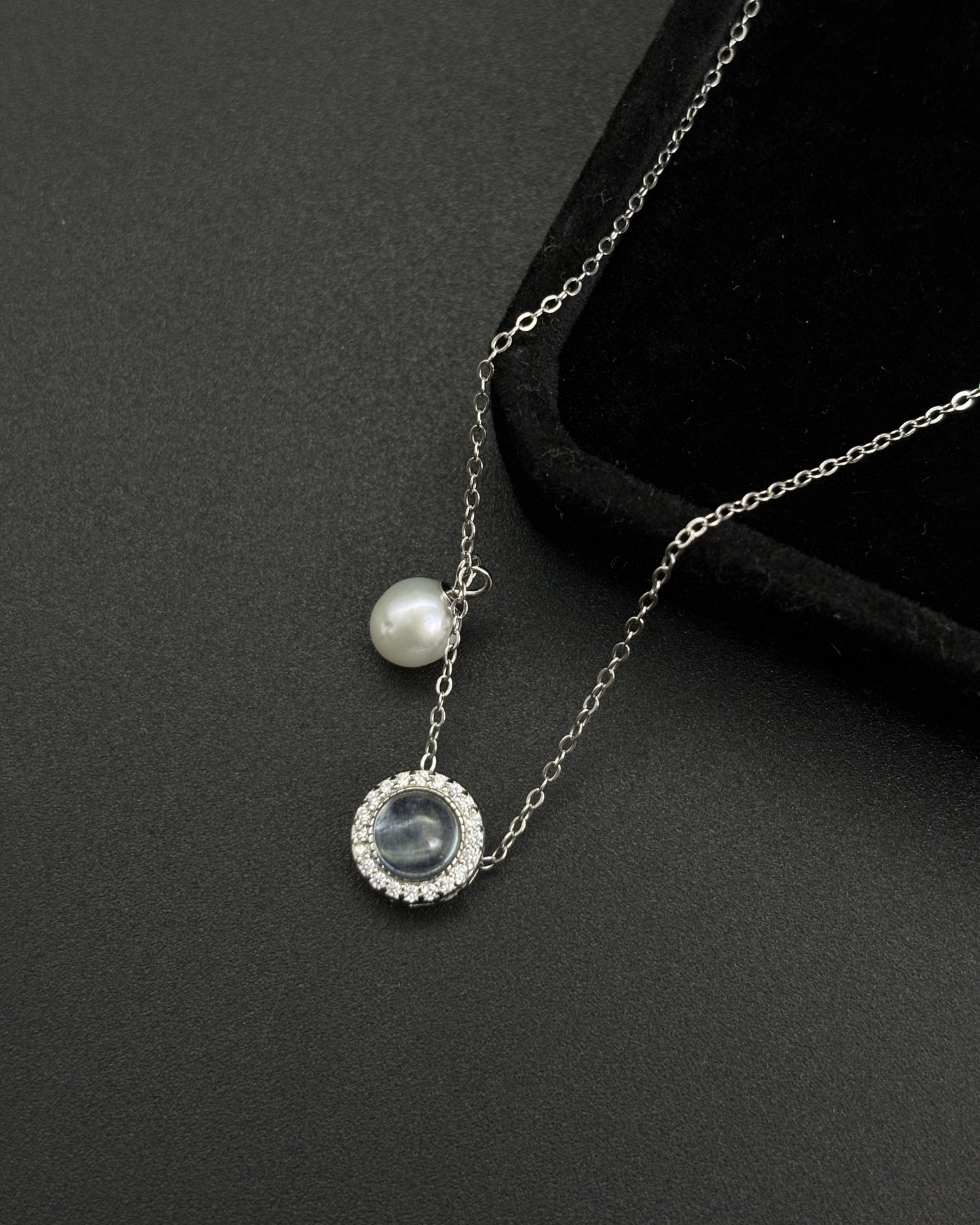 Light Luxury Aquamarine Pearl Necklace