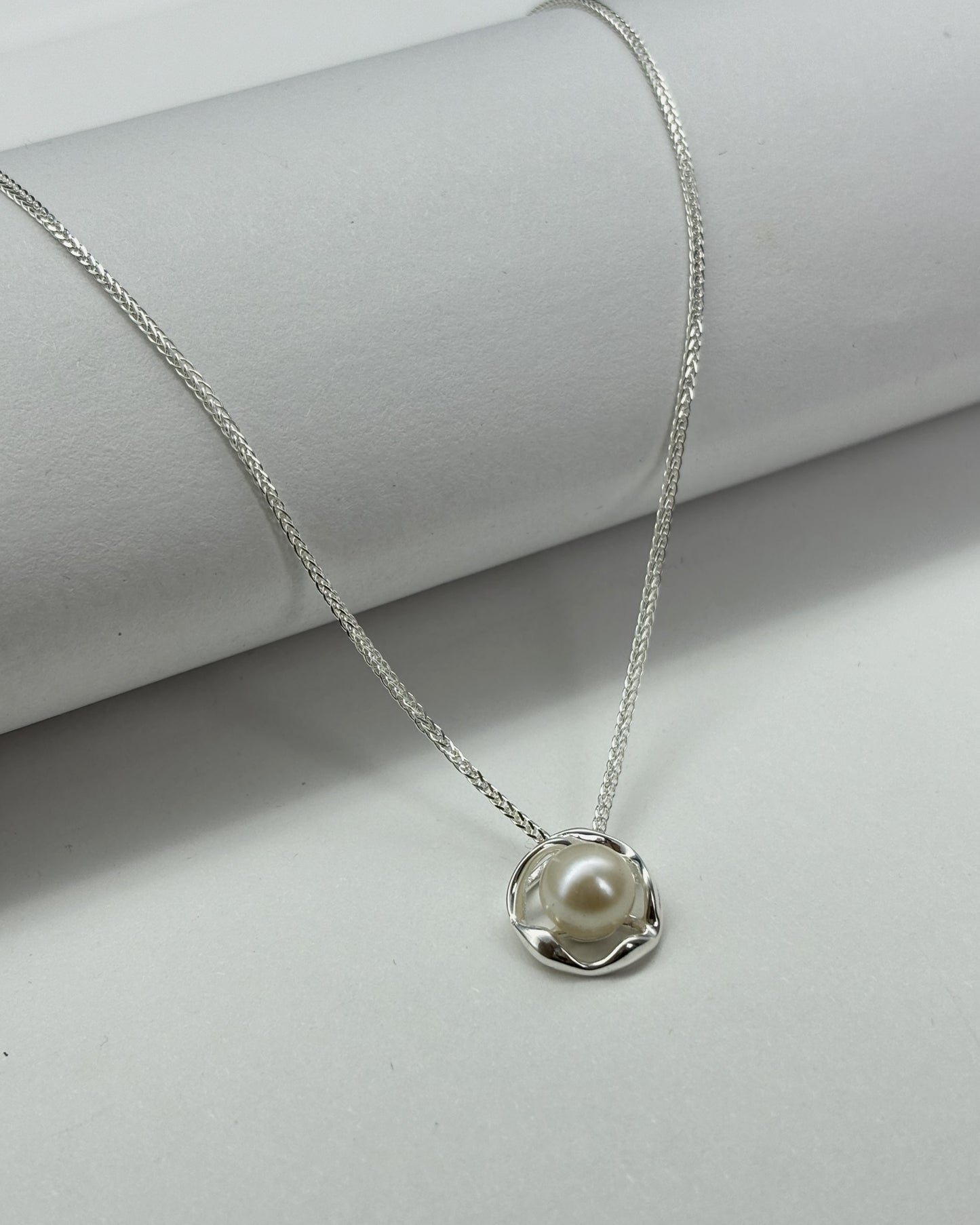 Möbius Ring Pearl Pendant