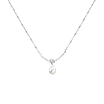 Light Luxury Simple Clavicle Chain Pearl Necklace