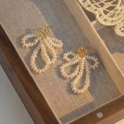 French Vintage Baroque Fringed Pearl Earrings
