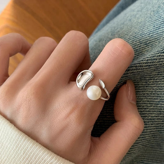 Irregular Lucky Bean Pearl Ring