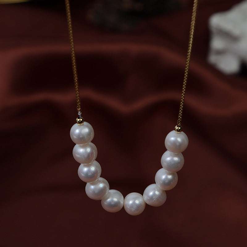 Design natural pearl necklace