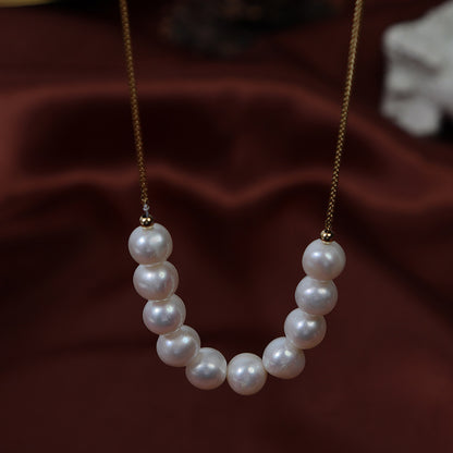 Design natural pearl necklace