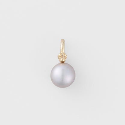 Natural grey pearl pendant.