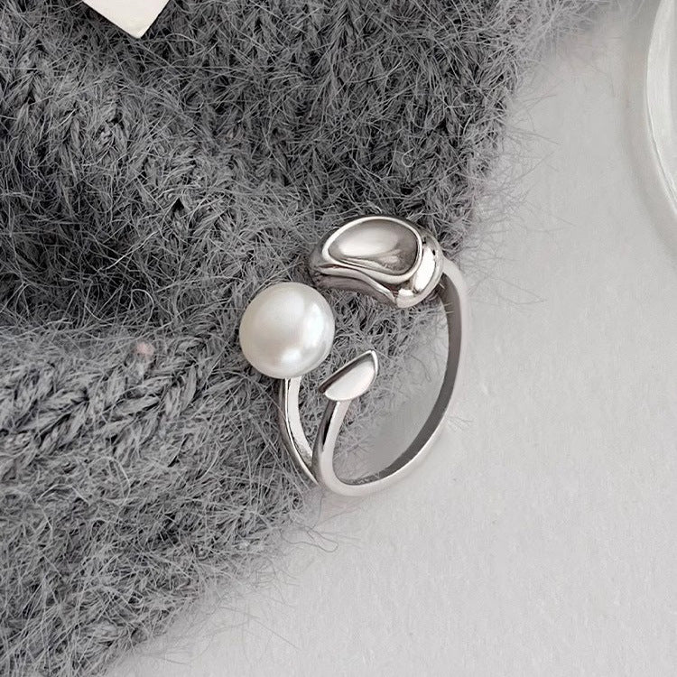 Irregular Lucky Bean Pearl Ring