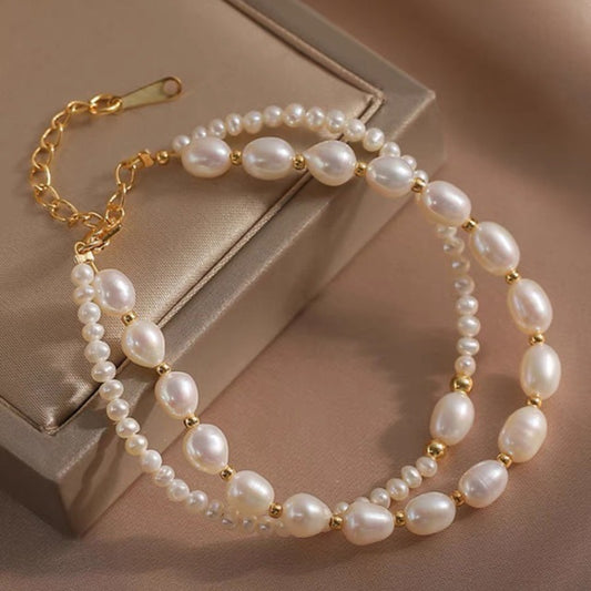 Natural Baroque Pearl Design Bracelet