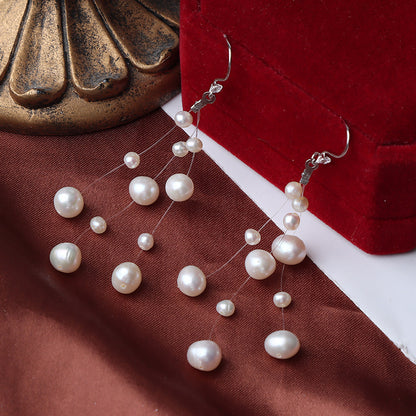 Star freshwater pearl earrings