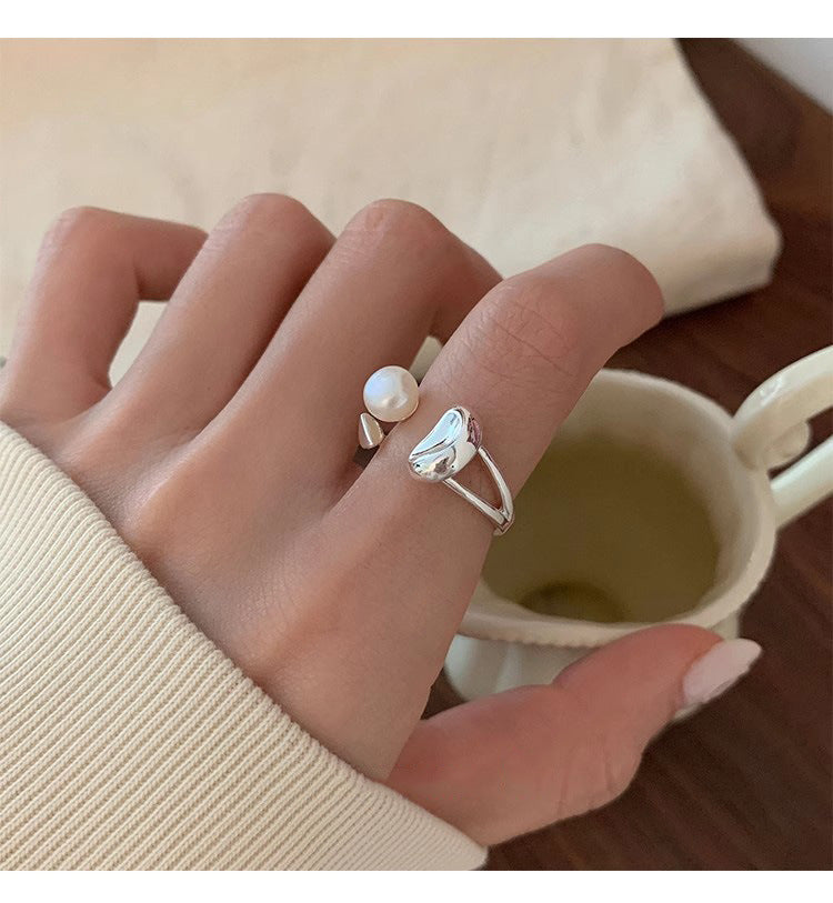 Irregular Lucky Bean Pearl Ring