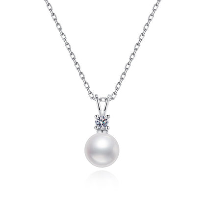 Natural pearl strong light round light luxury versatile necklace