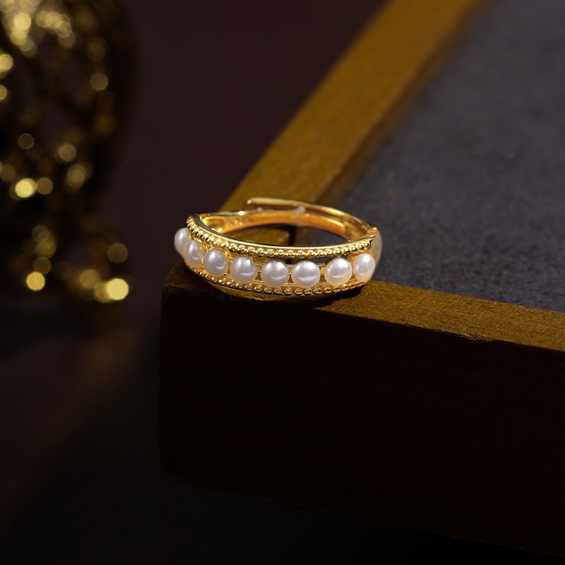 Vintage court pearl ring
