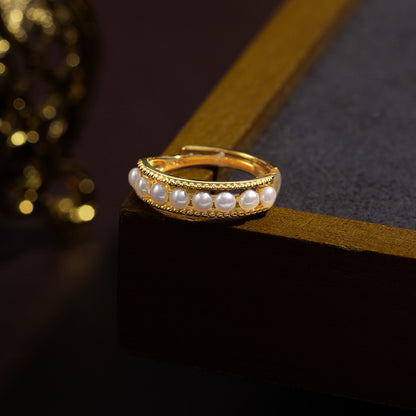 Vintage court pearl ring