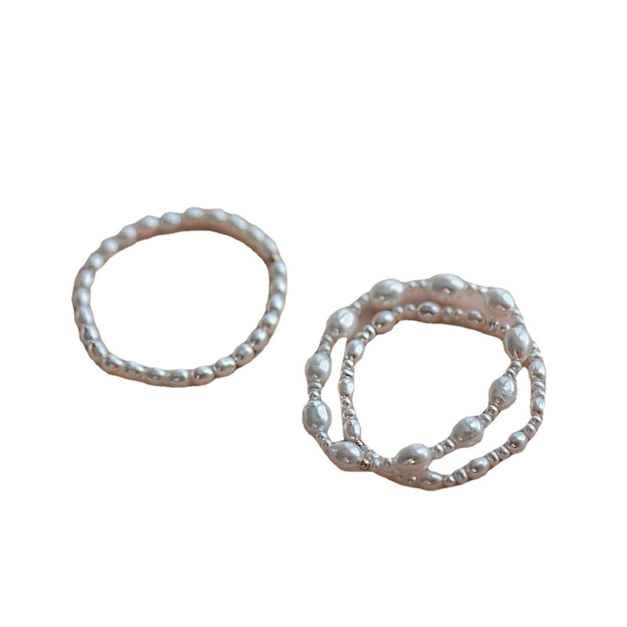 Natural Pearl Baroque Rice Bead Design Bracelet