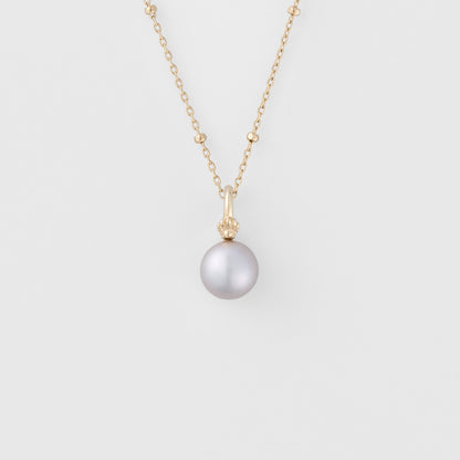 Natural grey pearl pendant.