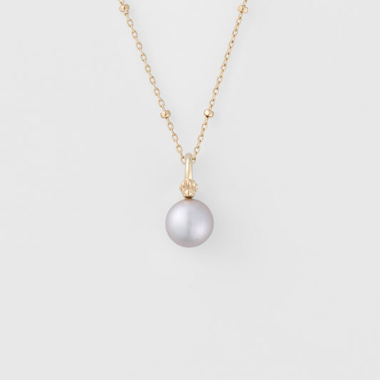 Natural grey pearl pendant.