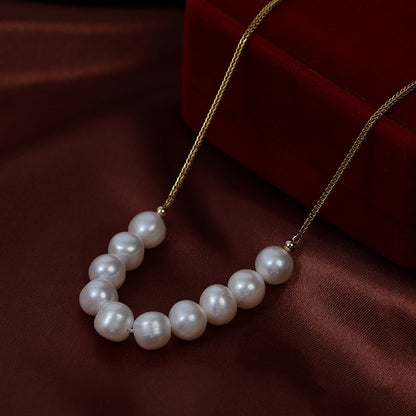 Design natural pearl necklace