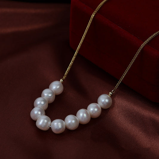 Design natural pearl necklace