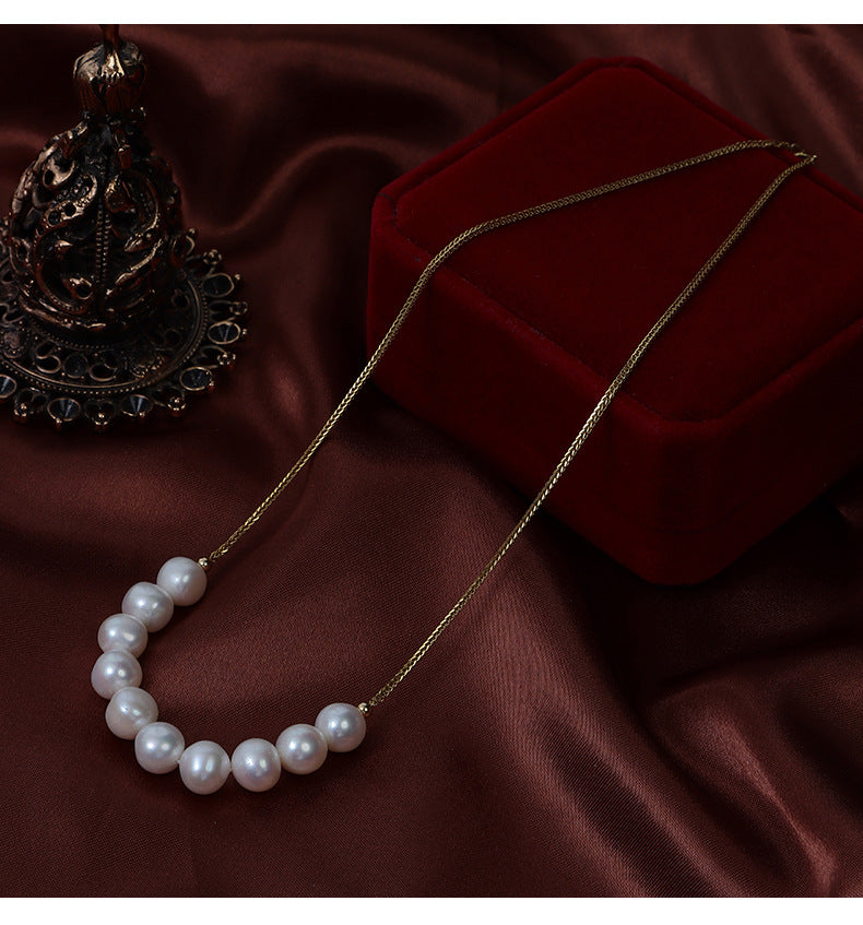 Design natural pearl necklace