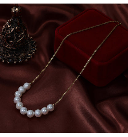 Design natural pearl necklace