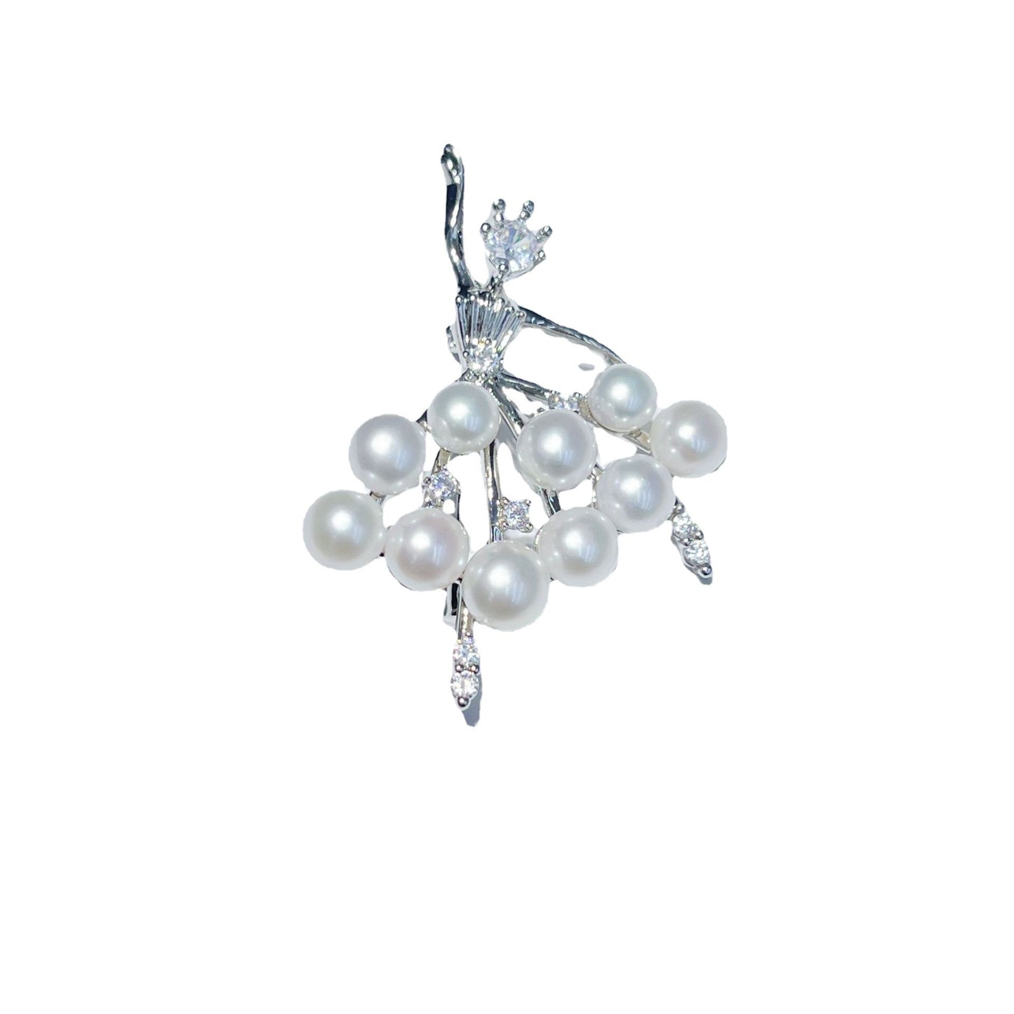 Natural Pearl Ballet Girl Design Brooch