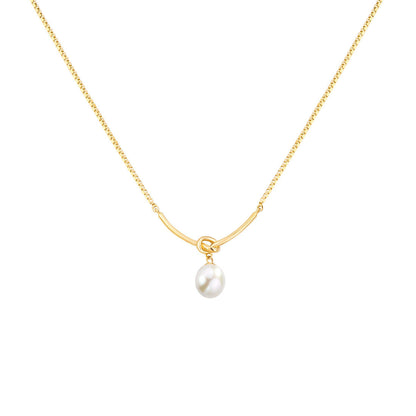 Light Luxury Simple Clavicle Chain Pearl Necklace