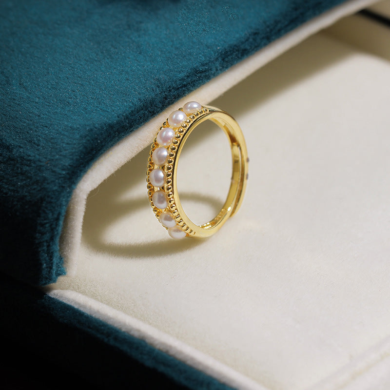 Vintage court pearl ring