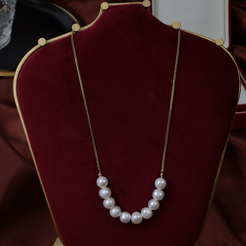 Design natural pearl necklace