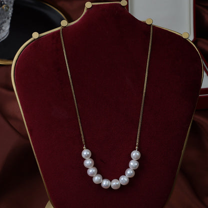 Design natural pearl necklace