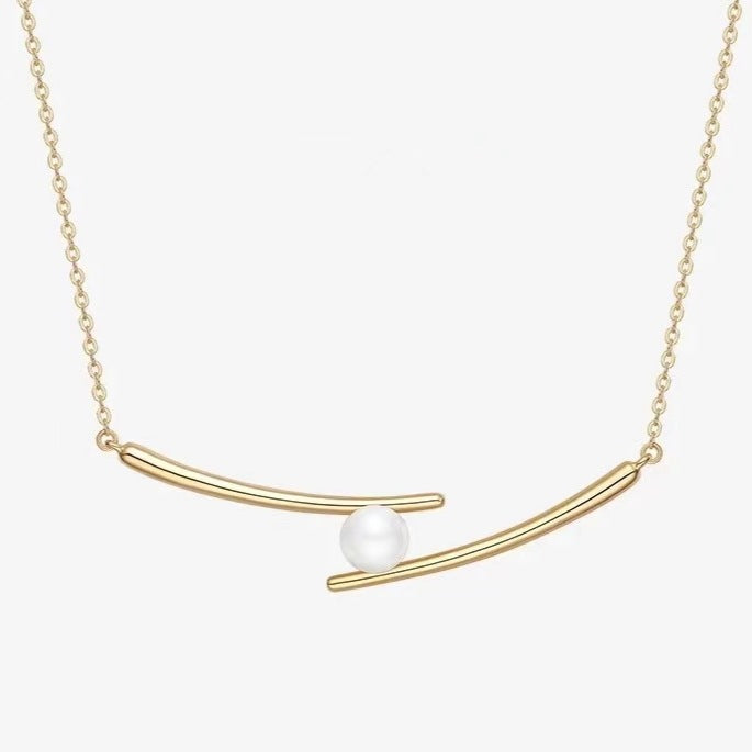 Fashion design cross-shaped pearl pendant