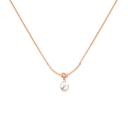 Light Luxury Simple Clavicle Chain Pearl Necklace