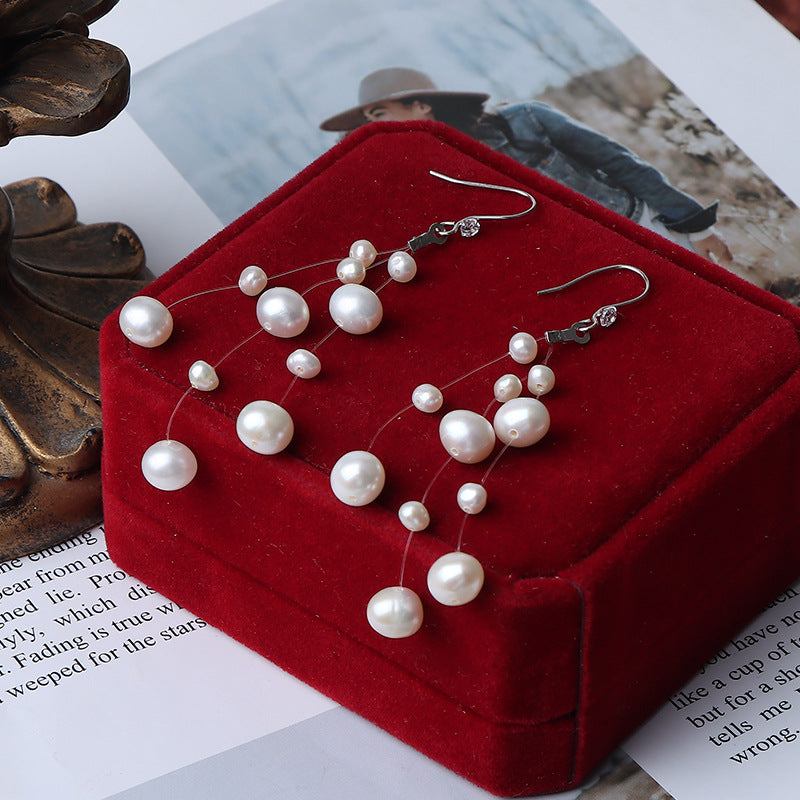 Star freshwater pearl earrings
