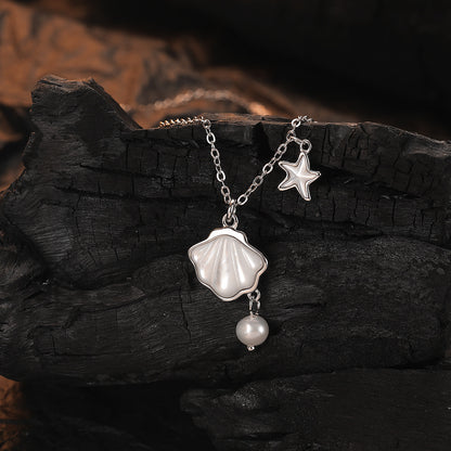 Starfish Shell Pearl Necklace