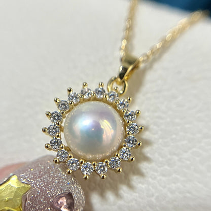 Natural Pearl Sunflower Design Set