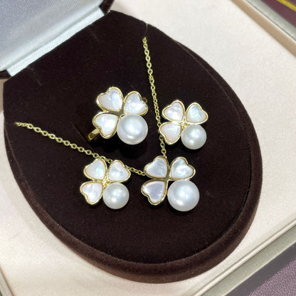 Natural Pearl Clover Design Set