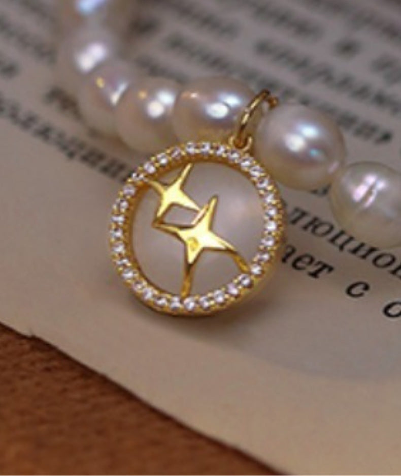 Natural Pearl Star Beaded Bracelet
