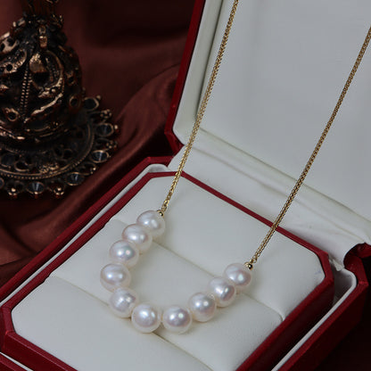 Design natural pearl necklace