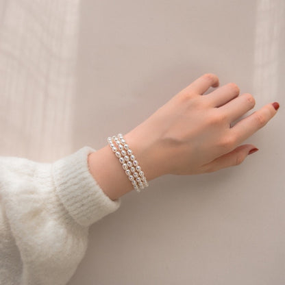 Natural Pearl Baroque Rice Bead Design Bracelet