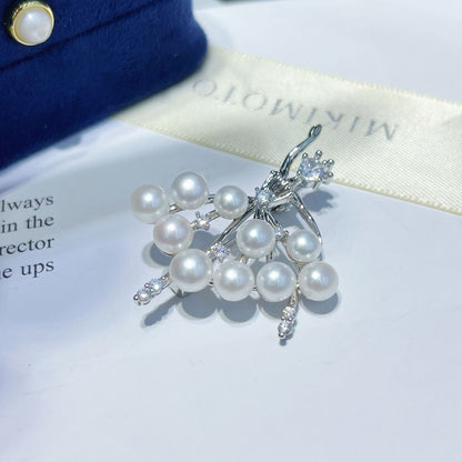 Natural Pearl Ballet Girl Design Brooch